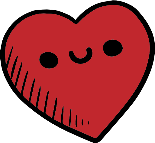 Cute Heart Png Love Romantic Cute Lovely Romance Valentines - Cute Heart With Face (512x512)