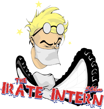 The Irate Intern 50km - Cartoon (400x400)