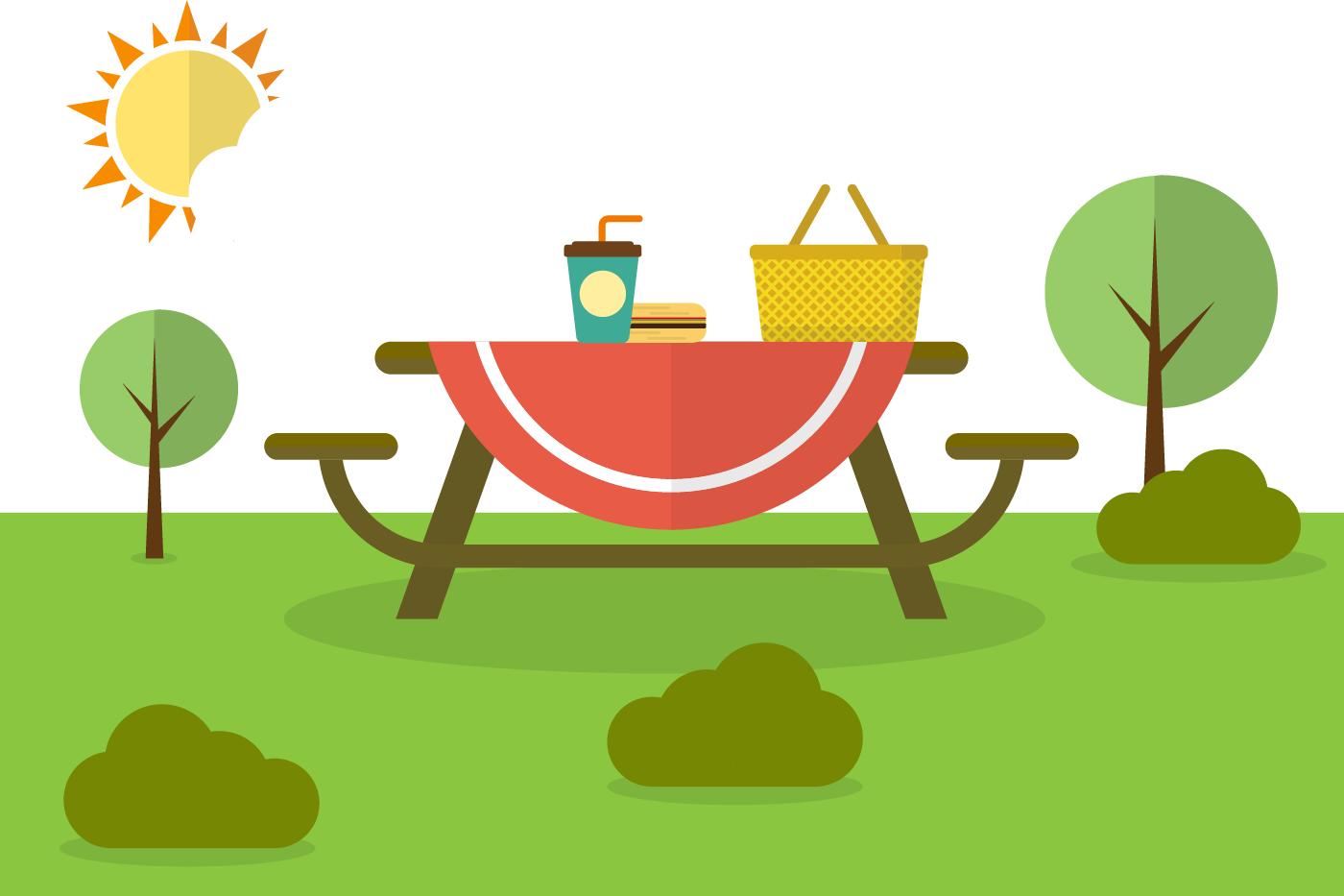 Picnic Family Euclidean Vector Illustration - Clip Art Free Picnic (1400x933)