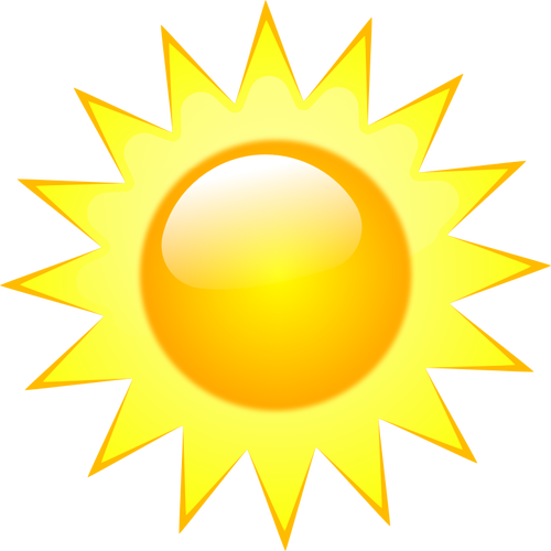 Vector Image Of Weather Forecast Color Symbol For Sunny - Weather Symbols (500x500)