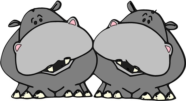 Beanie's Tag You're It - Hippos Cartoon (667x372)