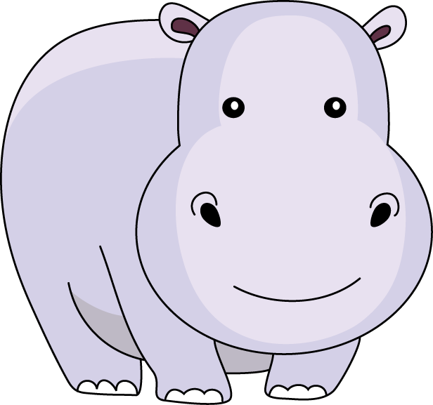 Hippo Clipart Kid - Hippo Clipart Cute (616x577)