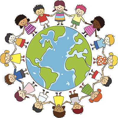 Child Care Columbia, Sc - Earth With Children Holding Hands (400x403)