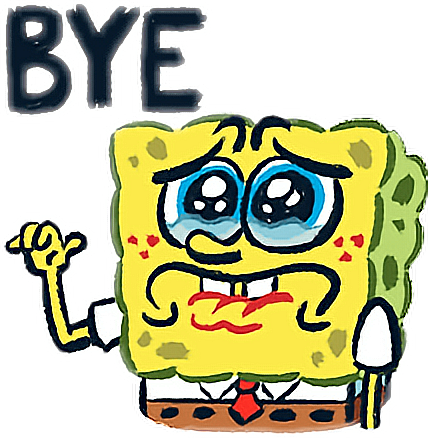 Bye Bobesponja Sad Amarillo Tumblr - Spongebob Squarepants (428x438)