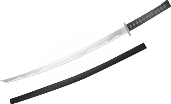 Muramasa Sword Clip Art At Clker - Katana Clipart (600x364)