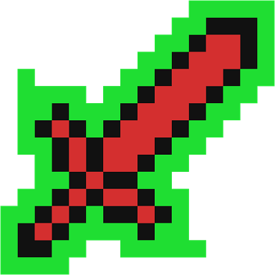 Sword Clipart Poisoned - Perler Beads Minecraft Emerald Sword (400x400)