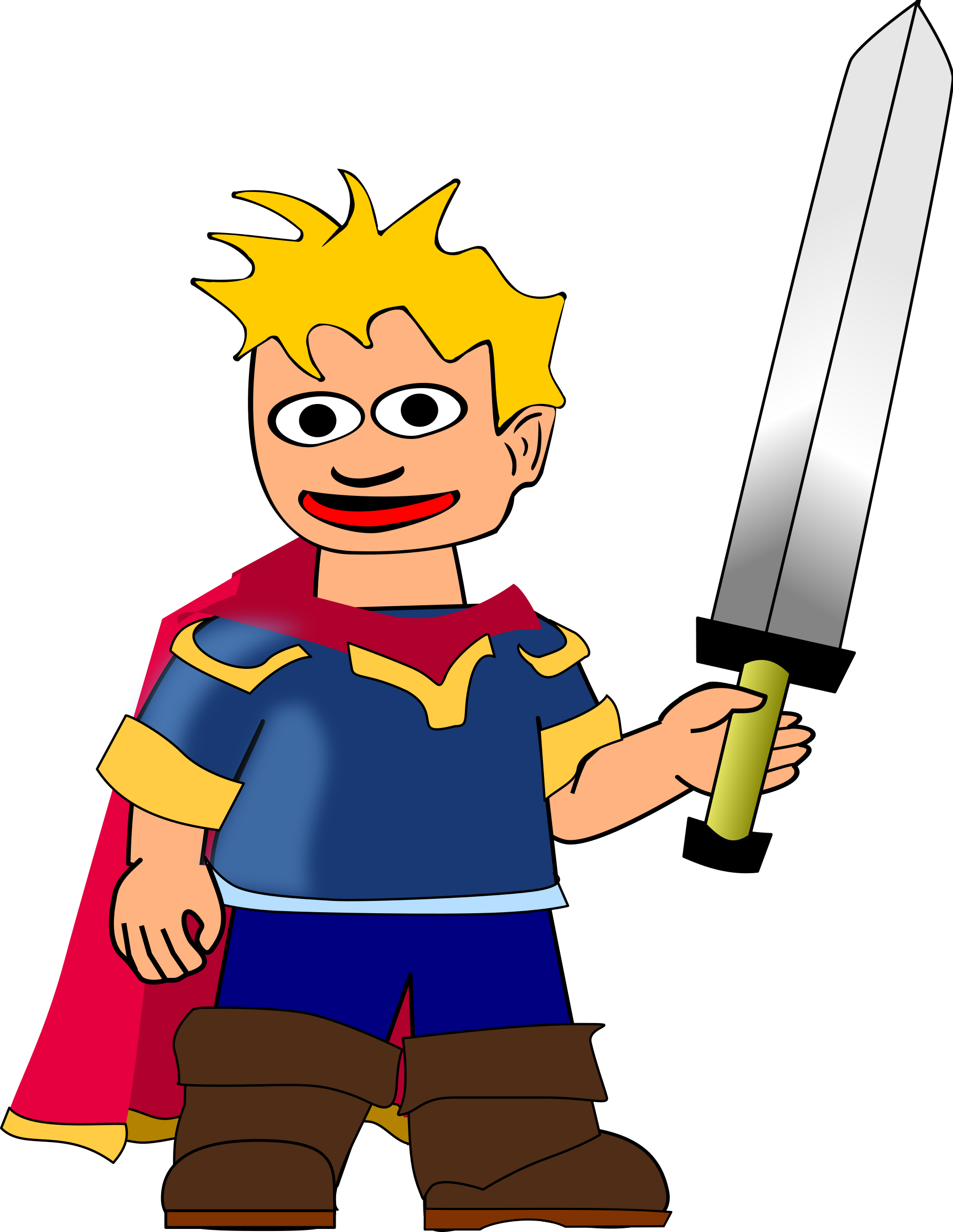 Sword Man Remix - Hero Clipart (1857x2400)