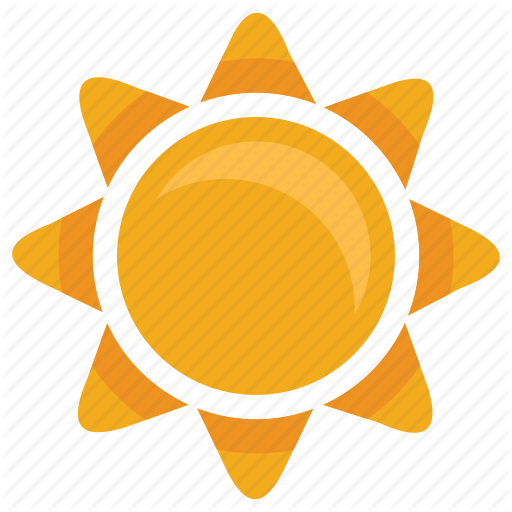 Sunny Weather Icon Yellow Shine Sun Stock Vector - Weather Icon Sun (512x512)