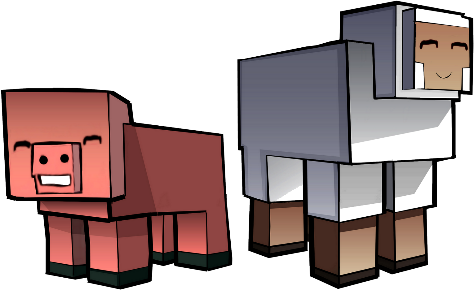 Minecraft Pig And Sheep By Enr1 Minecraft Pig And Sheep - Diary Of A Minecraft Pig [book] (1920x1080)