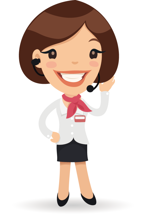 Cartoon Clerk - Business Women - Administradora De Empresas Caricatura (596x873)