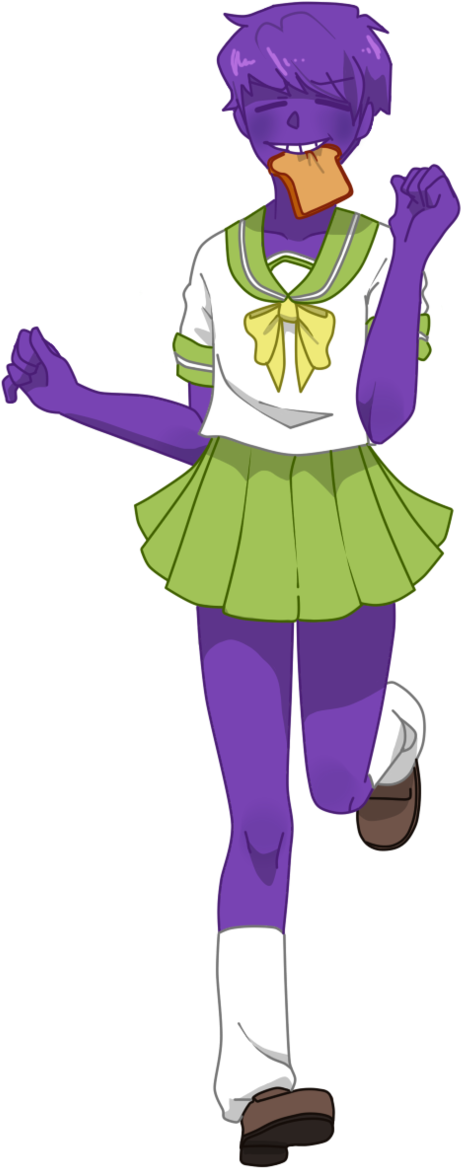 Bye Mom Late For Murder School By Squishe-pie - Purple Guy School Girl (678x1177)