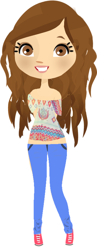 Buscar Con Google - Cartoon Girl Png (543x900)