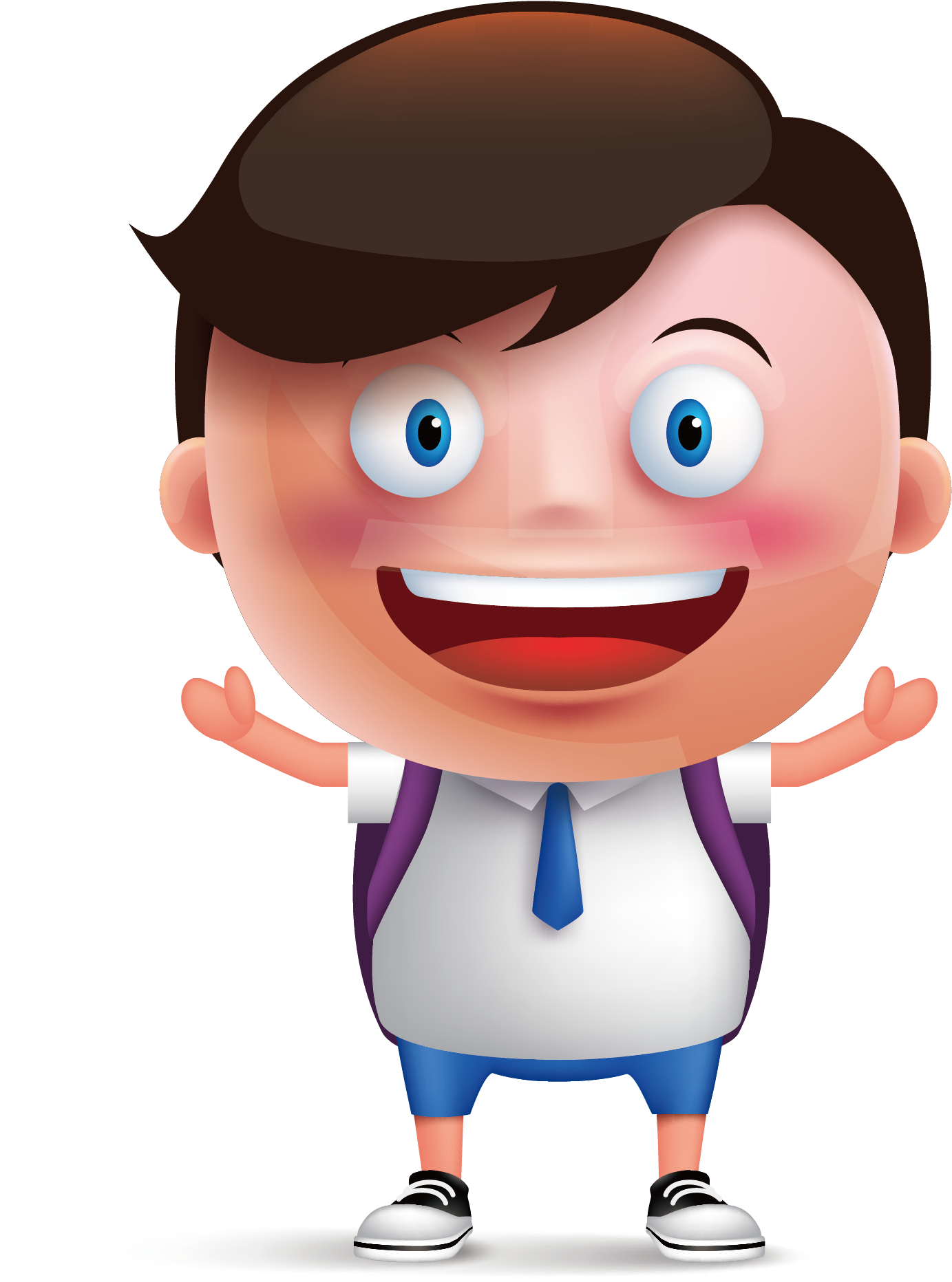 Student Cartoon - Happy Child - Cartoon Student Transparent (1863x2394)