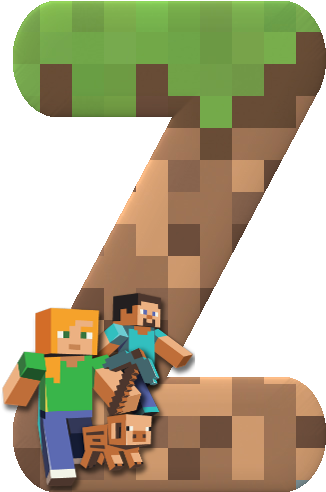 Minecraft Z Letter Alphabet - Minecraft Collectible Sticker Cards (500x500)