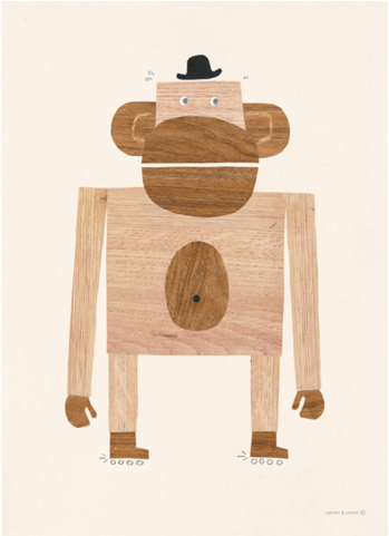 Kind Of Mine* Walnut & Walrus Poster - Kledingrek Diy (480x480)