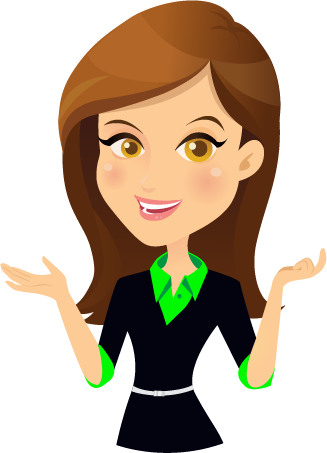 Girl - Contact Information Cartoon (327x453)