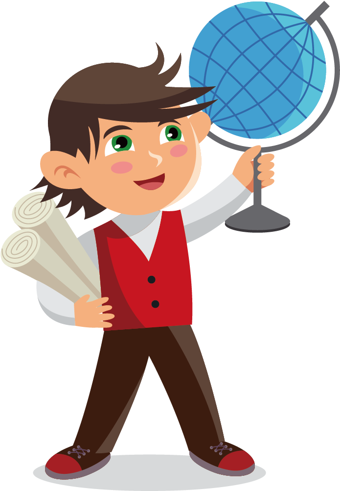 Student Cartoon Learning - Boy - (1135x1134) Png Clipart Download