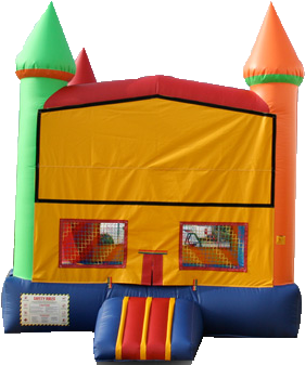 Ez Inflatables Rainbow Castle Module Combo Bounce House - Ez Inflatables Rainbow Castle Module Combo Bounce House (346x347)