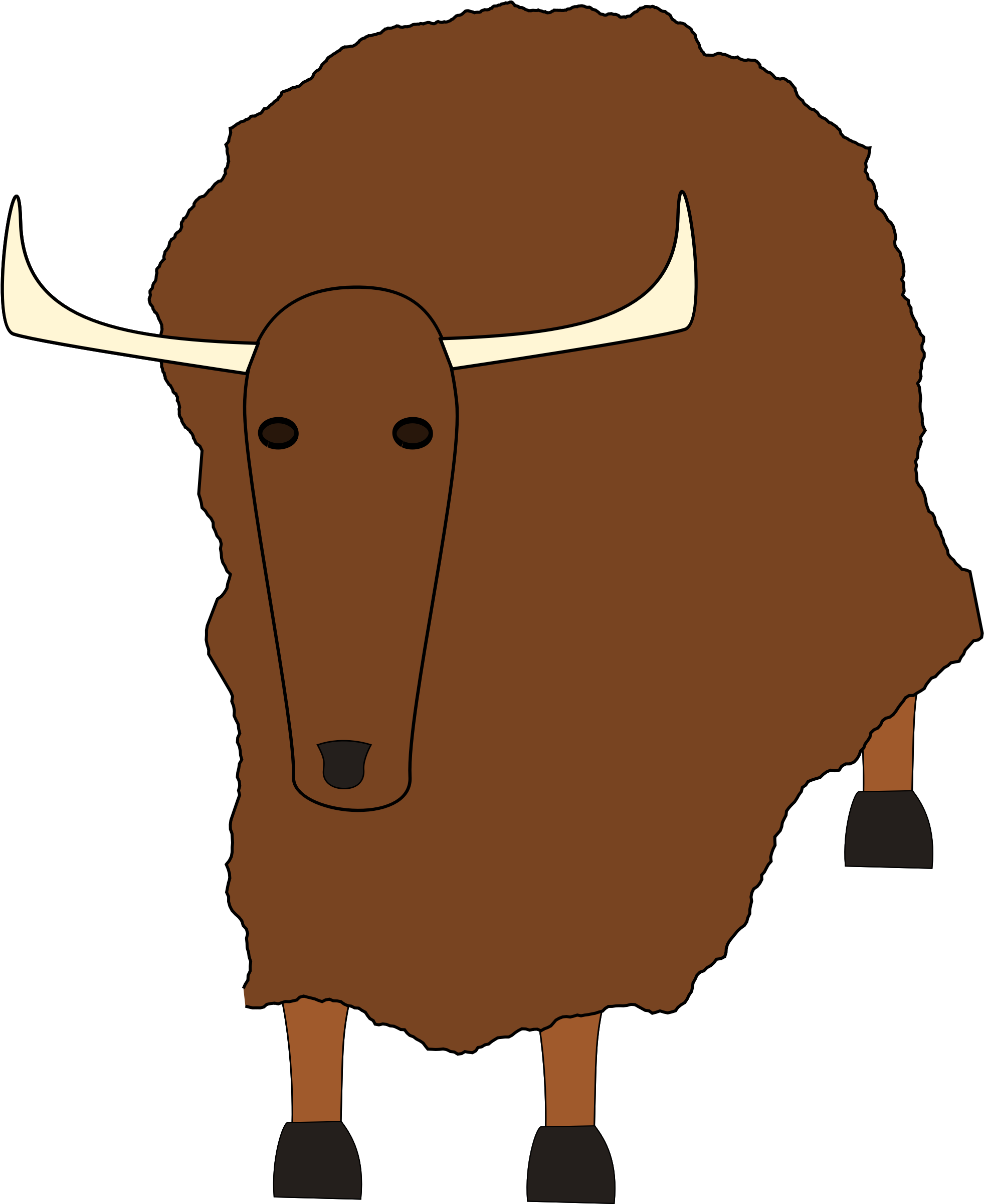 Muskox Clipart Translucent - Yak Clipart Transparent (2400x2400)