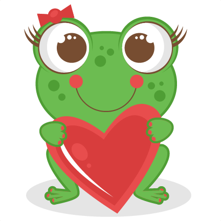 Love Frog Scrapbook Titles Svg Cutting Files Frog Cut - Frog Valentine Clipart (1024x1024)