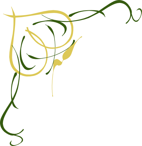 This Free Clip Arts Design Of Gold And Green Love Birds - Pink Heart Corner Borders (582x597)