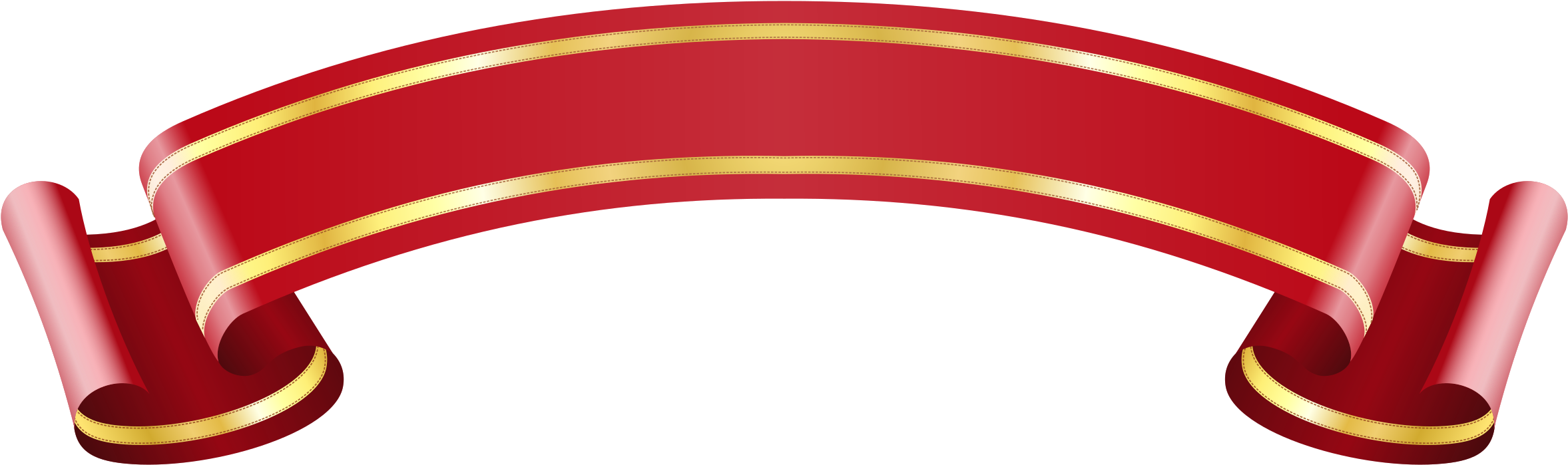 Big Image - Red Banner Clip Art (2419x750)