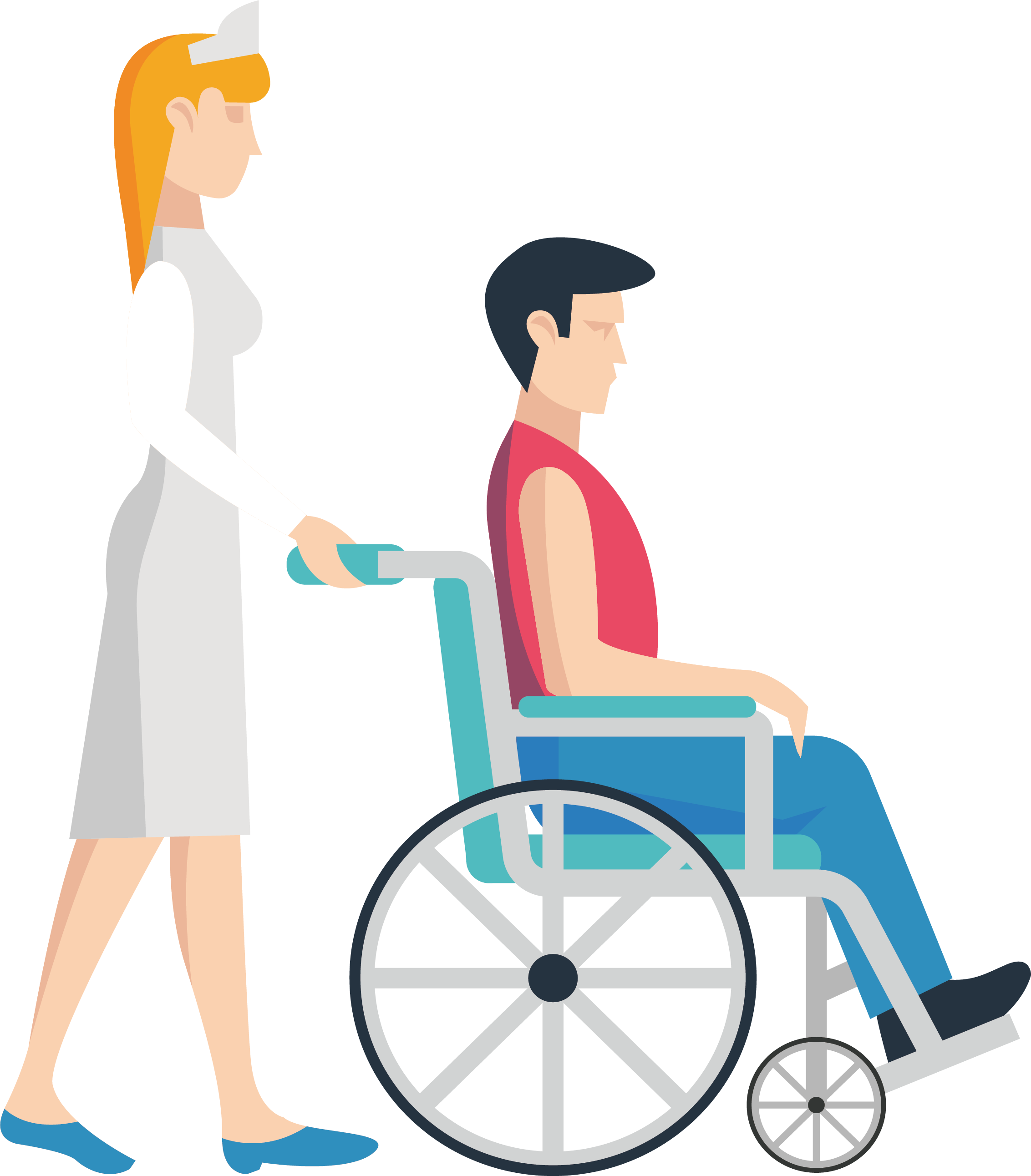 Nursing Wheelchair Clip Art - Nursing Wheelchair Clip Art (2265x2584)