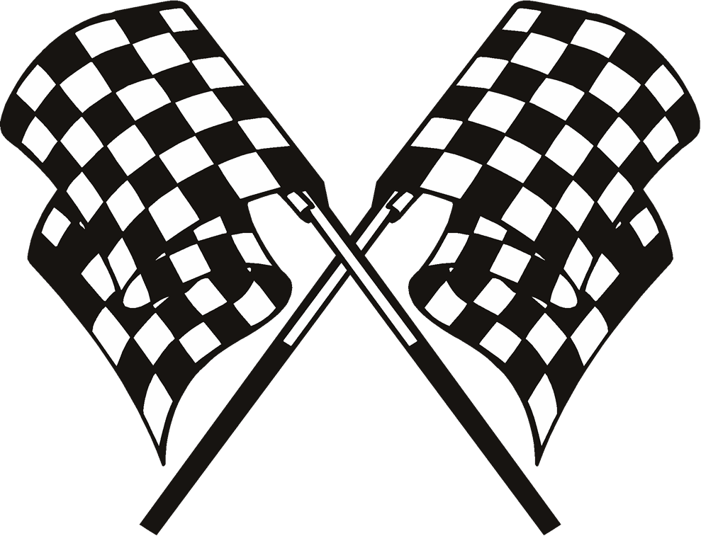 Clipart Checkered - Checkered - Race Flags Transparent Background (989x757)