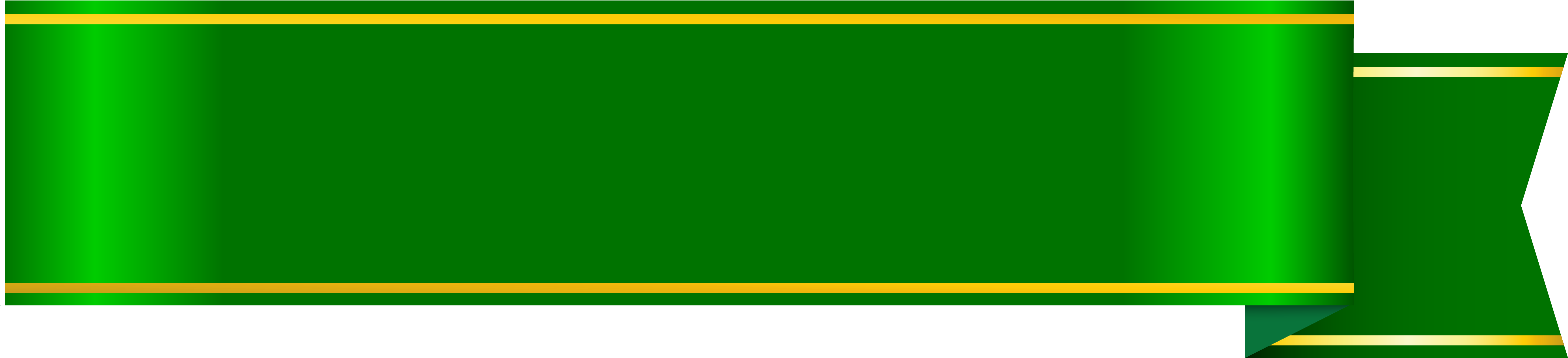 Banner - Green Ribbon Png (6043x1620)