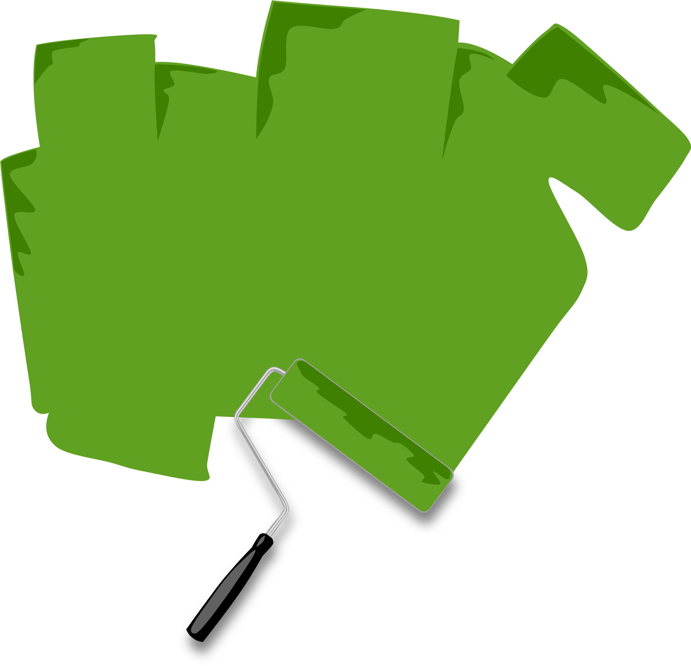 Paint Roller, Border, And Banner By @gerald G, Paint - Free Vector Banner Png (2400x2329)