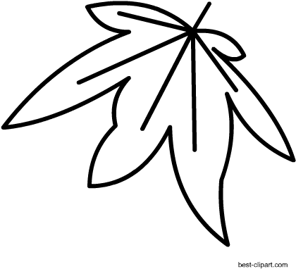 Black And White Fall Leaf Clip Art - Clip Art (450x450)