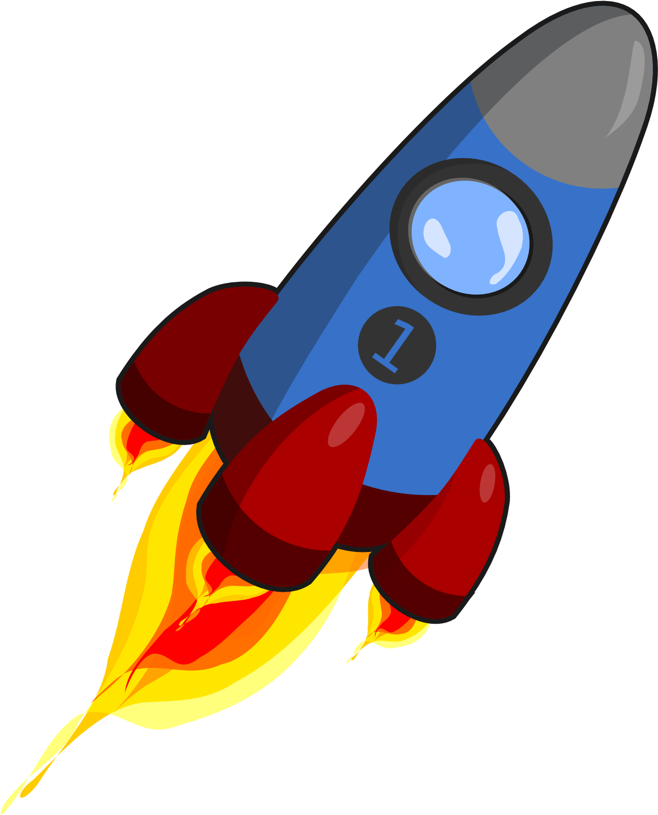 Moving Clipart Rocket - ! 5'x7'area Rug (1331x1690)