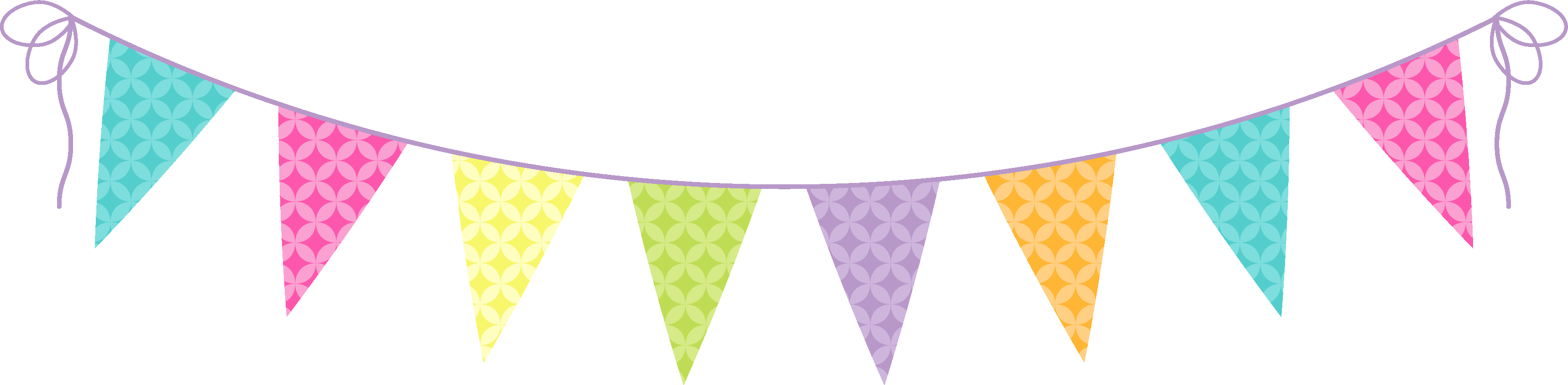 Flag Banner Clipart - Party Banner Clip Art (3436x844)