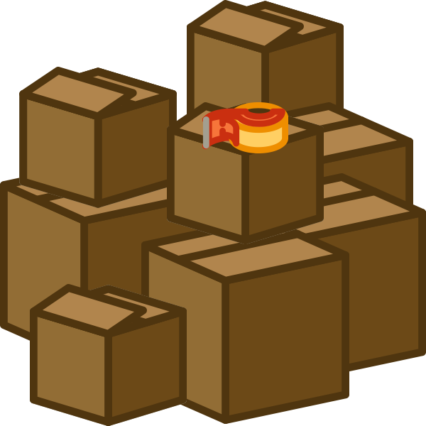 Moving Boxes Clipart - Pile Of Boxes Png (600x600)