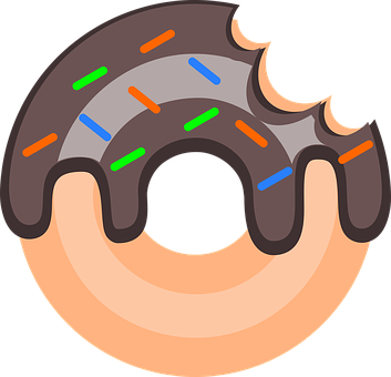 Donut Gingerbread Sweets Donut Donut Donut - Transparent Background Donut Clipart (353x340)