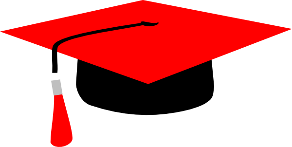 Red Mortarboard Clip Art At Clkercom Vector - Clip Art (600x302)