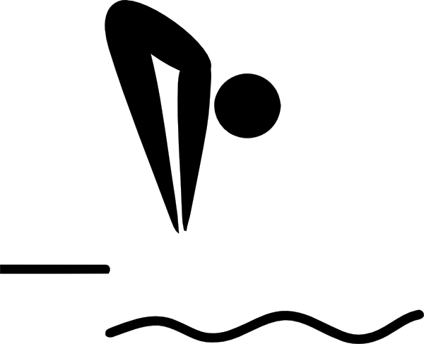 Springboard Diving Clipart (600x487)