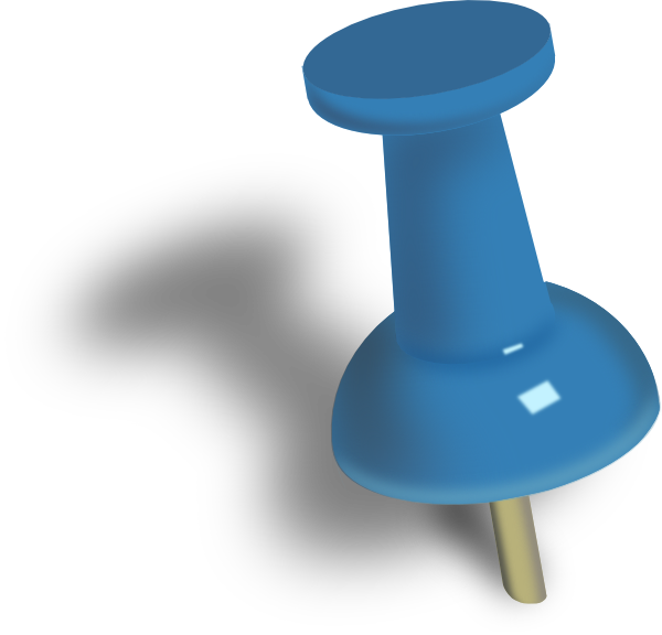 Pushed Pin Clip Art At - Push Pin Clipart (600x576)