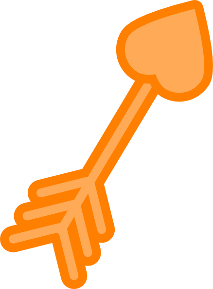 Orange Arrow Clip Art - Clip Art (438x592)