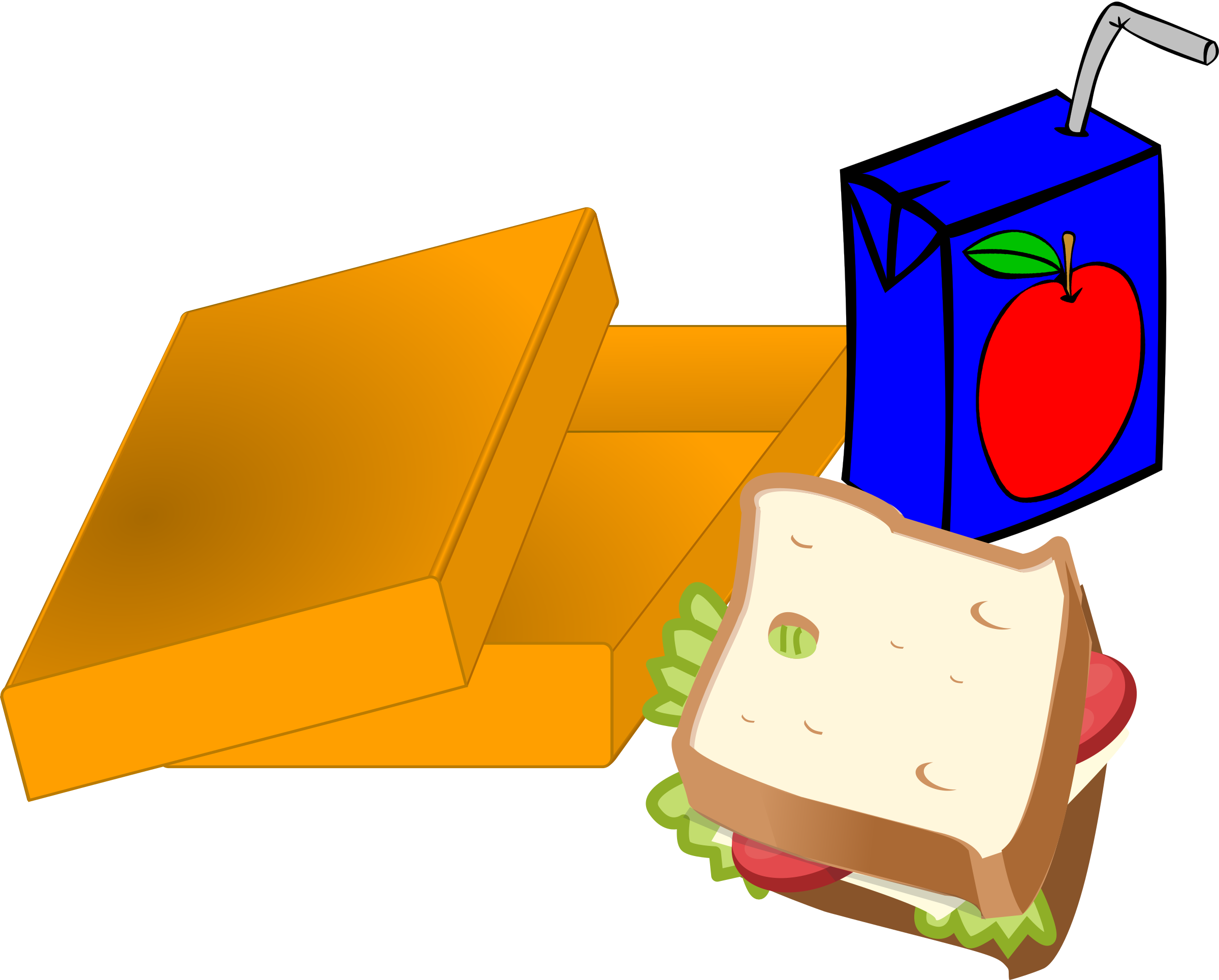 Clipart Lunch Box - Lunchpaket Clipart (2400x1929)