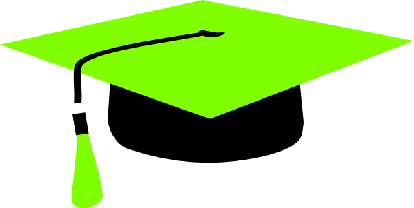 Mortarboard Clip Art - Imagen De Birrete Verde (600x302)