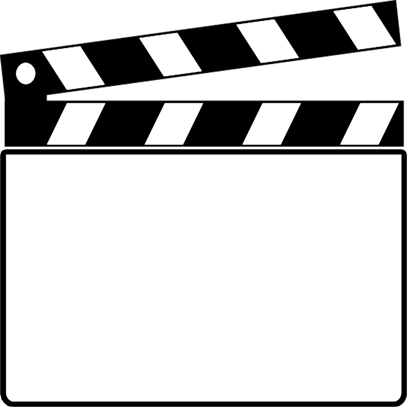Clapper Board Clip Art Clipart - Clapper Board Clip Art (1600x1599)