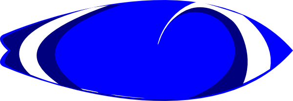 Blur Clipart Surfboard - Circle (600x207)