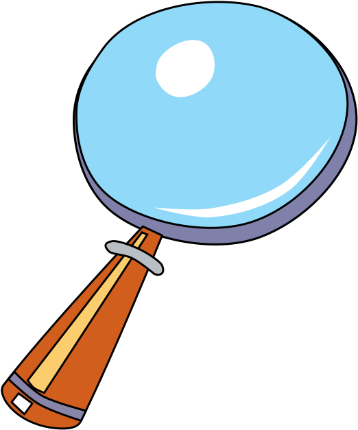 Free To Use & Public Domain Magnifying Glass Clip Art - Cartoon Images Of Magnifying Glass (627x697)