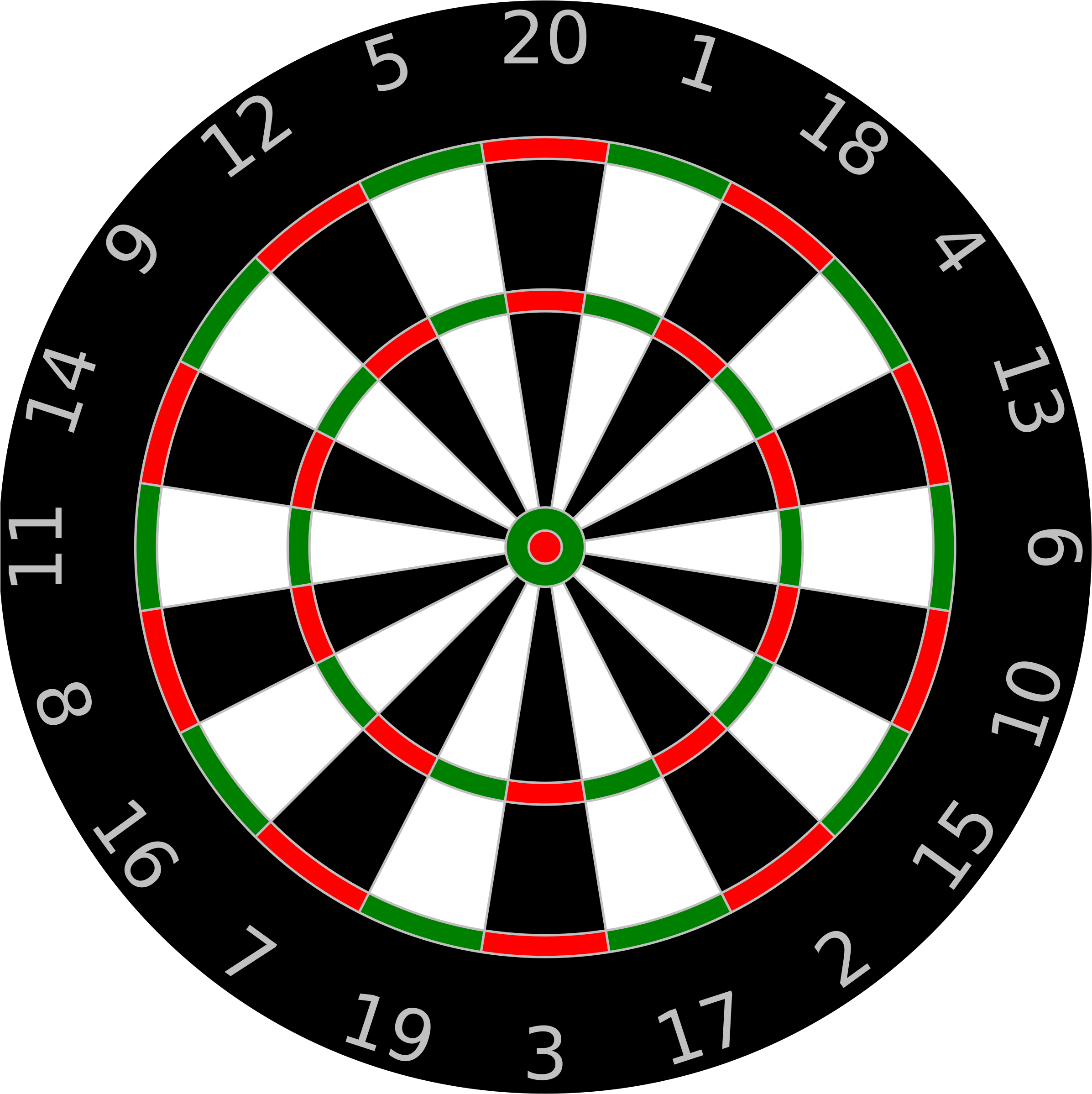 Dartboard Clip Art At Clker Com Vector Clip Art Online - Dart Board Png (800x800)