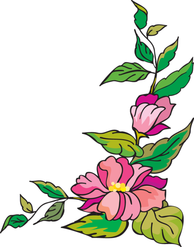 Corner Borders Clip Art Image Search Results - Flower Corner Border Clip Art (639x814)