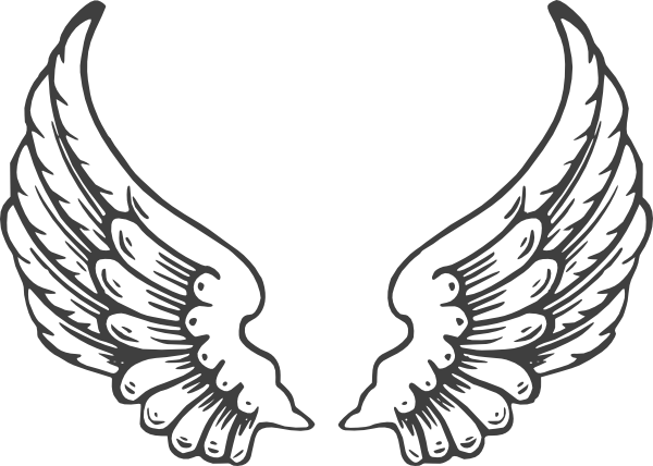 Clipart Info - Angel Wings Cut Out (600x428)