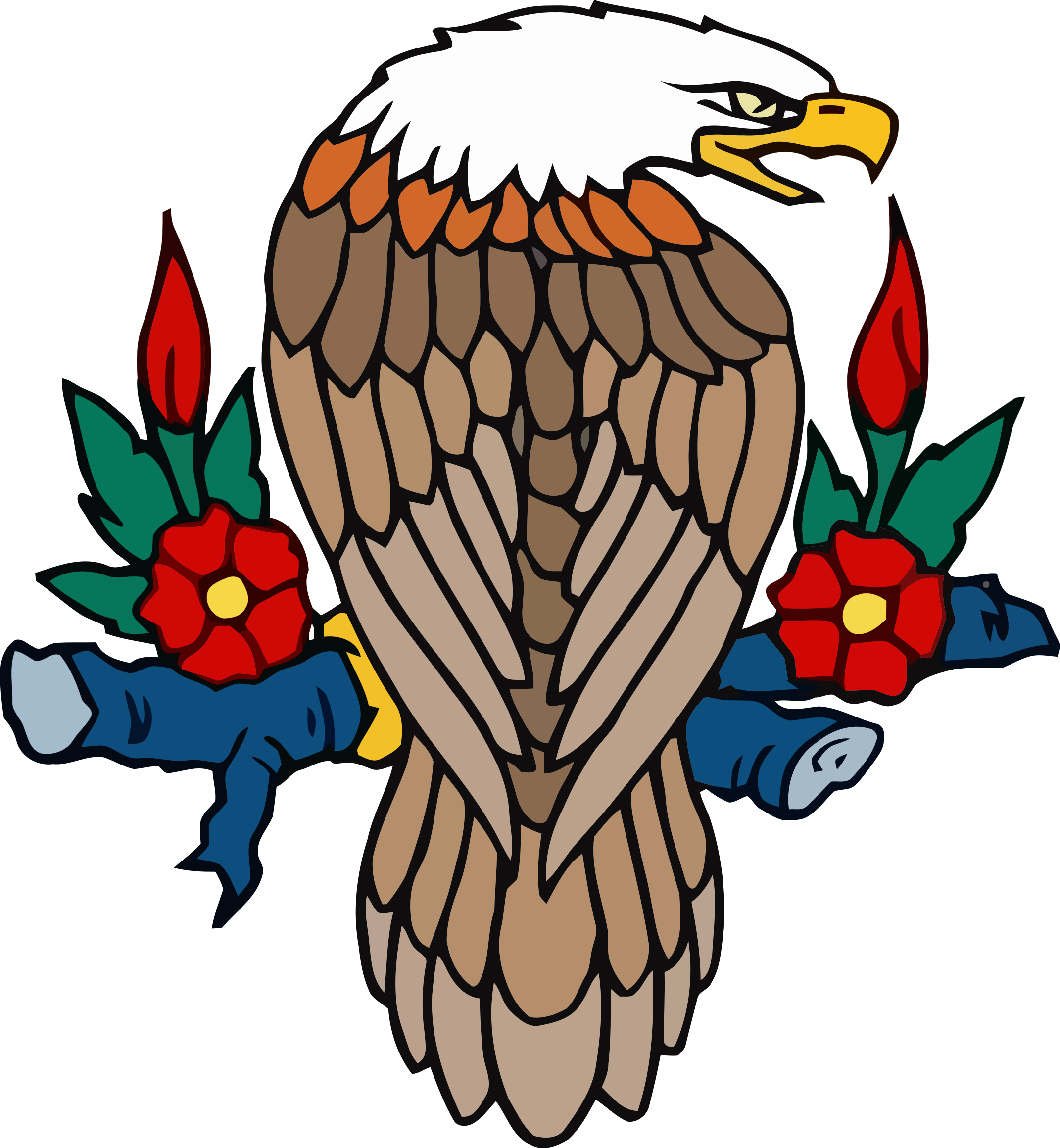 Bald Eagle Free To Use Clipart - Gambar Animasi Burung Garuda Sangar (2142x2320)