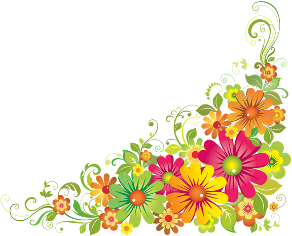 Horizontal Flower Border Clipart, Free Horizontal Flower - Flower Border Clipart (576x465)