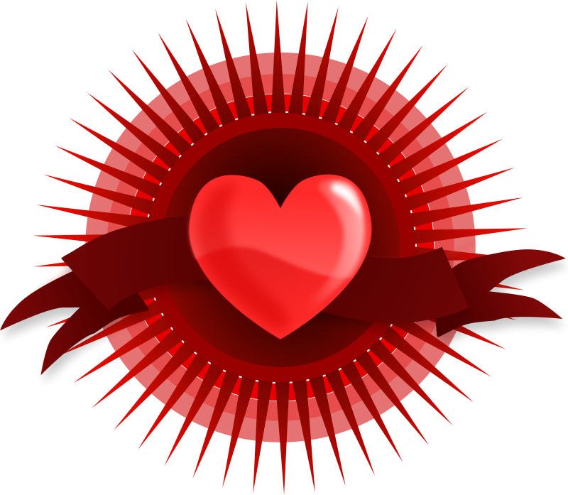 Custom Red Heart Icon Shower Curtain (1264x1078)
